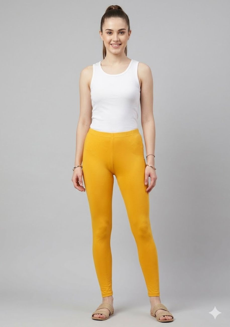 Ankle length leggings - Yellow